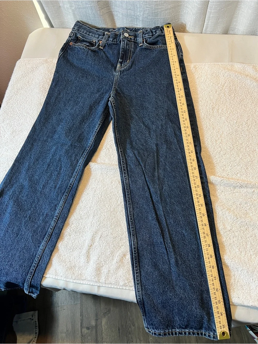 Old Navy BOYS  Dark Blue BAGGY WIDE LEG JEANS SIZE 14